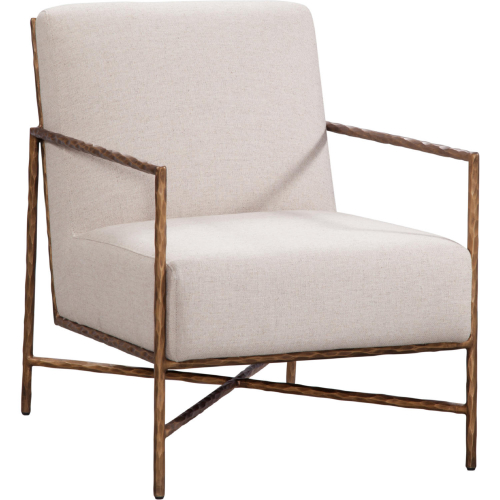 Leo Accent Chair in Hardy Sand Fabric